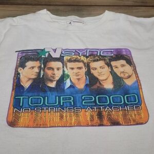 Vintage NSYNC No Strings Attached Tour Tshirt 2000 Justin Timberlake Youth Large